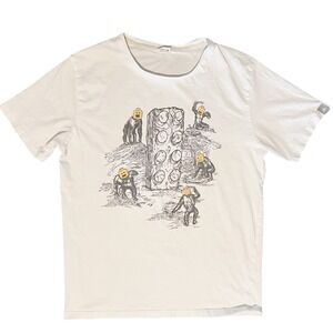 Typographia‎ Organic Cotton Graphic Tee White Size Large Streetwear Artistic GUC